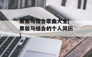 黑骏马组合歌曲大全(黑骏马组合的个人简历)