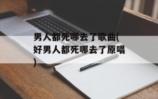 男人都死哪去了歌曲(好男人都死哪去了原唱)