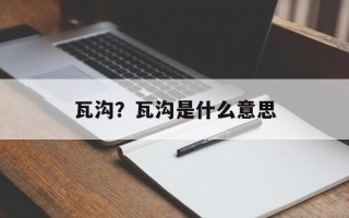 瓦沟？瓦沟是什么意思