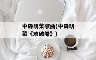 中森明菜歌曲(中森明菜《难破船》)
