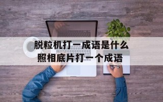 脱粒机打一成语是什么 照相底片打一个成语