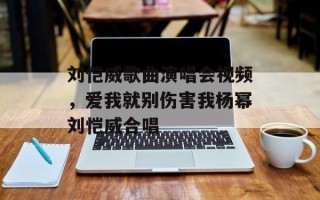 刘恺威歌曲演唱会视频，爱我就别伤害我杨幂刘恺威合唱