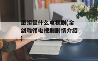萧翎是什么电视剧(金剑雕翎电视剧剧情介绍)