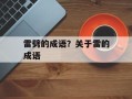 雷劈的成语？关于雷的成语