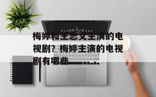 梅婷和王志文主演的电视剧？梅婷主演的电视剧有哪些