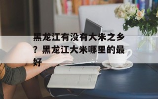 黑龙江有没有大米之乡？黑龙江大米哪里的最好