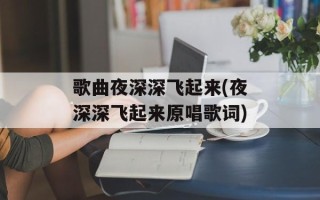 歌曲夜深深飞起来(夜深深飞起来原唱歌词)