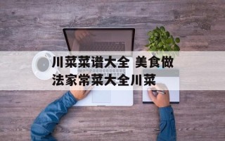 川菜菜谱大全 美食做法家常菜大全川菜