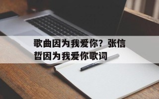 歌曲因为我爱你？张信哲因为我爱你歌词