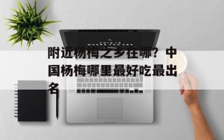 附近杨梅之乡在哪？中国杨梅哪里最好吃最出名