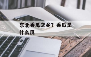 东北香瓜之乡？香瓜是什么瓜