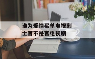 谁为爱情买单电视剧 士官不是官电视剧