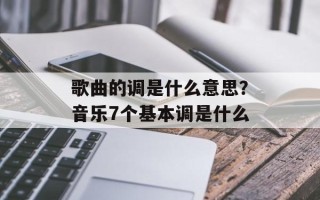 歌曲的调是什么意思？音乐7个基本调是什么