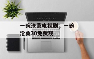 一碗沧桑电视剧，一碗沧桑30免费观