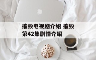 摧毁电视剧介绍 摧毁第42集剧情介绍
