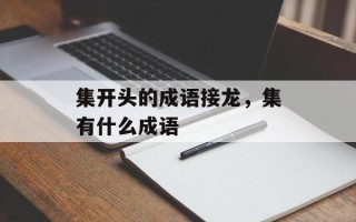 集开头的成语接龙，集有什么成语