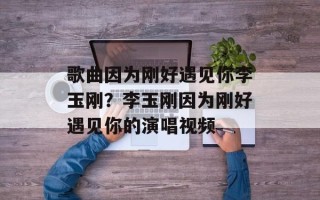歌曲因为刚好遇见你李玉刚？李玉刚因为刚好遇见你的演唱视频