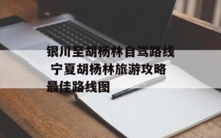 银川至胡杨林自驾路线 宁夏胡杨林旅游攻略最佳路线图