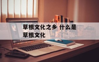 草根文化之乡 什么是草根文化