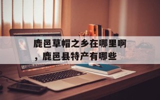 鹿邑草帽之乡在哪里啊，鹿邑县特产有哪些