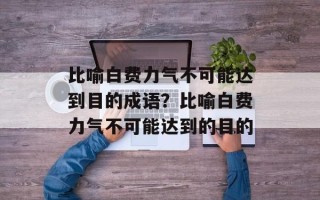 比喻白费力气不可能达到目的成语？比喻白费力气不可能达到的目的