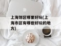 上海郊区哪里好玩(上海市区有哪些好玩的地方)