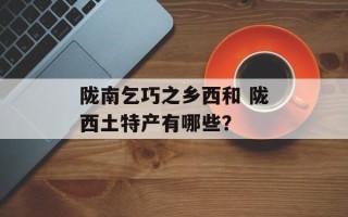 陇南乞巧之乡西和 陇西土特产有哪些？