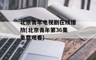 北京青年电视剧在线播放(北京青年第36集免费观看)
