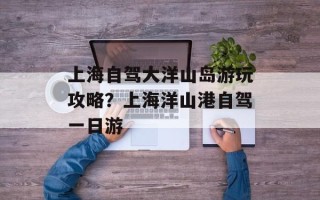 上海自驾大洋山岛游玩攻略？上海洋山港自驾一日游