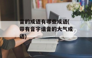 音的成语有哪些成语(带有音字谐音的大气成语)