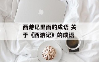 西游记里面的成语 关于《西游记》的成语