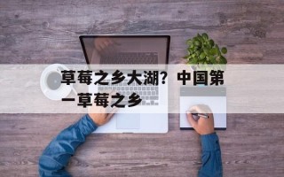 草莓之乡大湖？中国第一草莓之乡