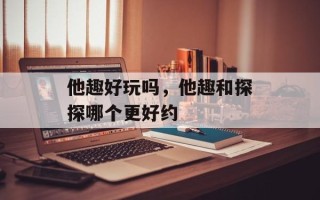 他趣好玩吗，他趣和探探哪个更好约